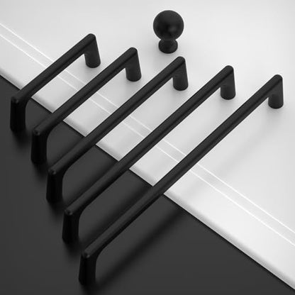 Amerdeco 10 Pack Matte Black Cabinet Pulls 3" - color: Matte Black, size: 3" hole center