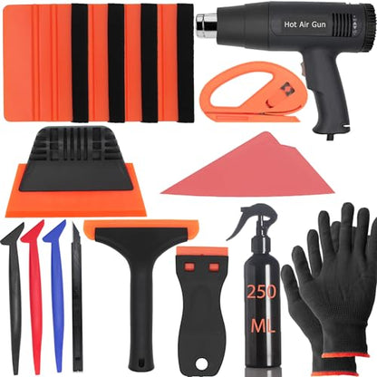 Spanno Heat Gun for Vinyl Wrap, Car Wrap Kit Includes Cutters and Squeegees
