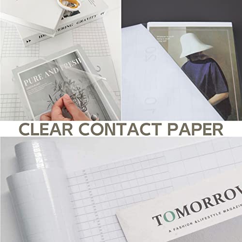 Clear Contact Paper Oil Proof Waterproof Wallpaper for Kitchen Backsplash - size: 11.8"W x 118"L