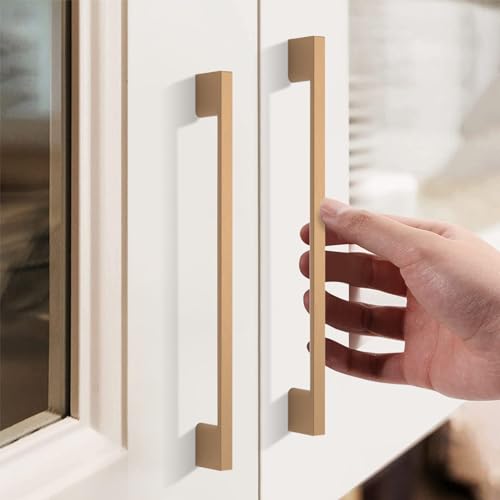 FILTA 10 Pack 7.5 Inch(192mm) Hole Centers Champagne Bronze Cabinet Pulls,Stylish Kitchen Cabinet Handles Zinc Alloy Gold Cabinet Hardware for Cabinets Cupboard Handles Drawer Pulls - color: Champagne Bronze, size: 7.5" Hole Center, style: 10pack