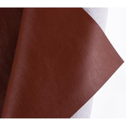 Faux Leather Sheet Fine Texture Surface One Yard Leather Fabric for DIY Crafting Thick Durable Synthetic Repholstery PU Leather Vinyl 36"x54" Upholstery Fabric Y-226 (Brown, Cut by one Yard) - color: Brown