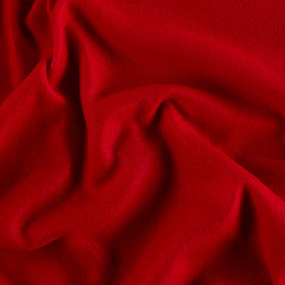 Polar Fleece Solid Red, Fabric by the Yard - color: Red