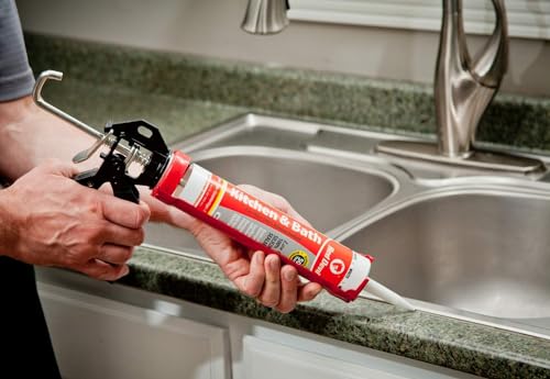 Red Devil 0885 Kitchen & Bath Low Odor Silicone Sealant, 2.8 Oz Squeeze Tube, Clear, Pack of 12 - color: Clear, size: 2.8 oz., style: 12 - Pack