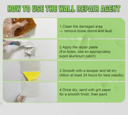 Drywall Patch Repair Kit, 17.6oz Spackle Kit for Cracks, Nail Holes & Dents - size: 500g