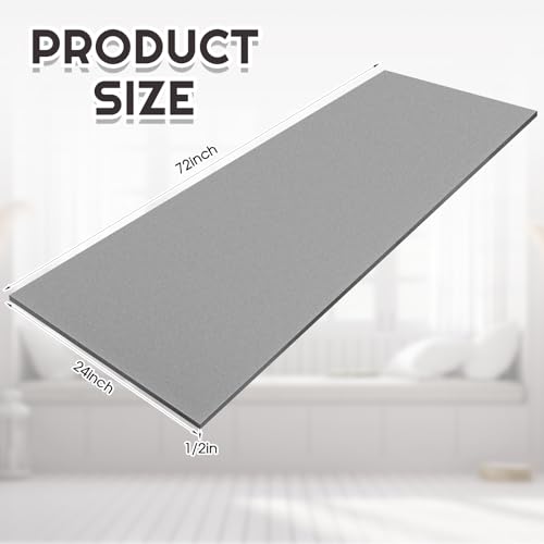 Amylove 1 Pack Upholstery Foam Sheet, 1/2" X 24" X 72", Gray - color: Gray, size: 1/2" X 24" X 72"