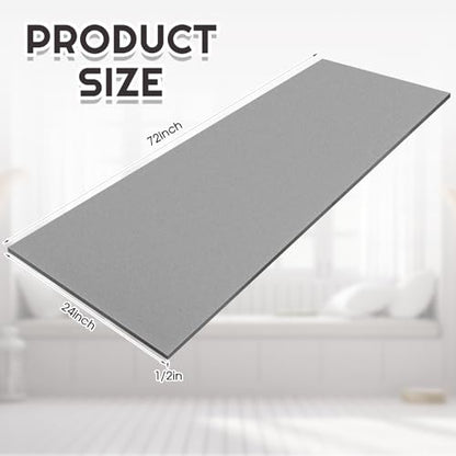 Amylove 1 Pack Upholstery Foam Sheet, 1/2" X 24" X 72", Gray - color: Gray, size: 1/2" X 24" X 72"