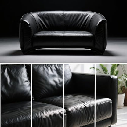 HGUAN Black Faux Leather Sheets 1 Yard Cut 54"x36" Suitable for Upholstery Furniture Seat, Handmade DIY Projects (Black) - color: Black, size: 54"X36"