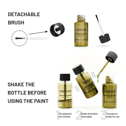 KAMENSKAYA English Gold Leaf Paint, Liquid Gilding Paint, 0.68 fl oz - color: English Gold, size: 0.68 Fl Oz (Pack of 1)