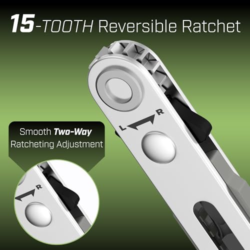 Bates- Mini Ratchet Wrench, 1/4" Magnetic 90 Degree Screwdriver, Gray, Low Profile Right Angle Screwdriver for Tight Spaces - color: Gray, size: 1 pcs