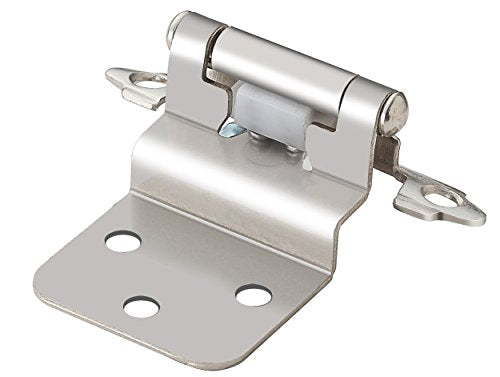 Satin Nickel 3/8-in. Inset Hinge (10-pairs) - color: Satin Nickel, size: 3/8" Inset, 10-Pack