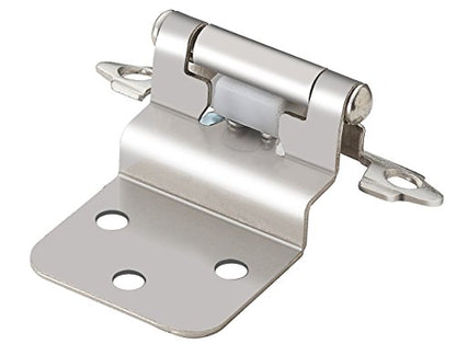 Satin Nickel 3/8-in. Inset Hinge (10-pairs) - color: Satin Nickel, size: 3/8" Inset, 10-Pack