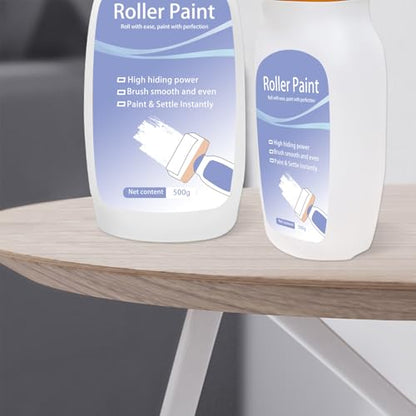 17.64 oz Roller Paints, Repair Chalk Paint with Roller Brush Wall Repair and Touch-Up Tool - Paint Application -High-Coverage Painting, Wall Repair, Graffiti Art & Crafts - Durabl (Container with Paint)