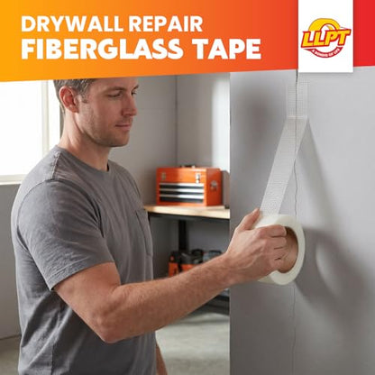 LLPT Drywall Repair Fiberglass Joint Tape, 4" x 100 Ft, White - size: 4” x 100Ft
