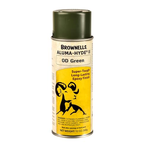 Brownells Aluma-Hyde II Epoxy Based Firearm Finish Spray Coating Protection Paint, Aerosol Can, 12 oz. (340g) OD Green - color: OD Green