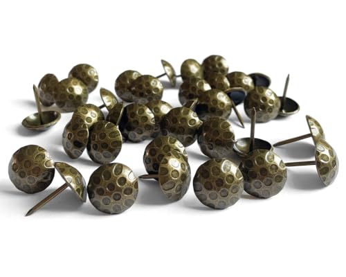 100PCS D19mm Upholstery Tacks Brass,Vintage Furniture Metal Thumb Tacks FW