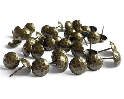100PCS D19mm Upholstery Tacks Brass,Vintage Furniture Metal Thumb Tacks FW