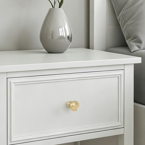 10 Pack Brushed Gold Cabinet Knobs, 1-1/4 Inch Zinc Alloy knob - color: Brushed Gold