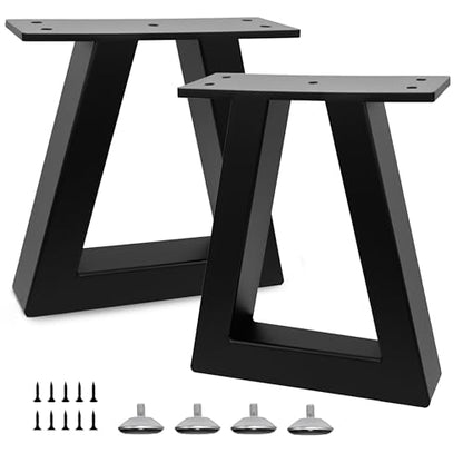 10 '' Trapezoid Metal Table Legs Heavy Duty Steel Furniture Legs for DIY Sofa, Couch, Bench,Stool,Coffee Table, End/Side Table,Cabinet Feets (Set of 2, Black) - color: Black, size: 10 '' Trapezoid