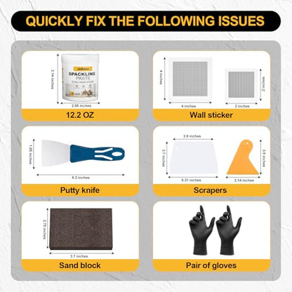 Drywall Repair Kit 12.2 Oz Wall Patch Repair Kit Wall Mending Agent