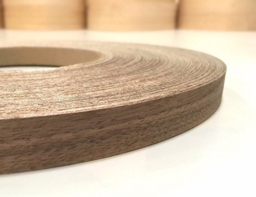 Walnut Preglued 3" X 10' Roll Wood Veneer Edgebanding - Iron on with Hot Melt Adhesive. Sanded to Perfection. Easy Application. Made in USA.