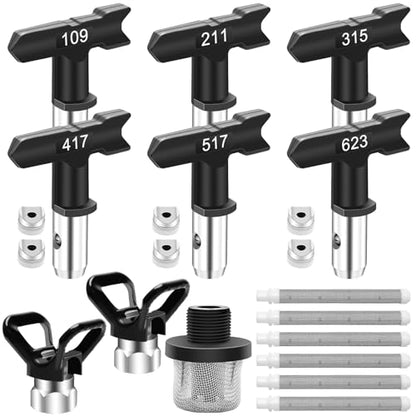Coitak 15 Pieces Airless Paint Sprayer Tips Set, Spray Nozzle Tips