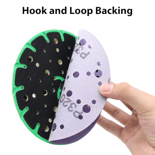 6 Inch Ceramic Sanding Discs 320 Grit, 49 Hole, 50 Pack - style: 320 Grit