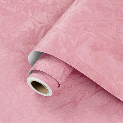 ReWallpaper Blush Pink Velvet Wallpaper Peel and Stick Soft Luxury Velvet Fabric Wallpaper Self-Adhesive Textured Pink Contact Paper for Cabinets Dresser Liner Vanity Shelf Easy to Apply 17.5inX6.5ft - color: Pink Velvet, size: 17.5in x 6.5ft