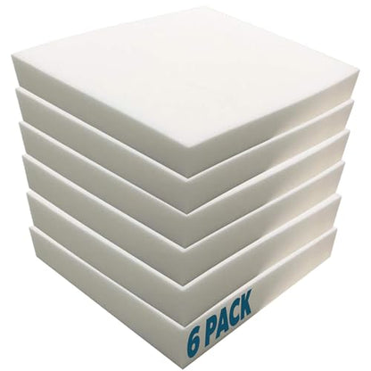Foamma 0.5" x 22" x 22" High Density Upholstery Foam Padding for Cushions and Seat Repair, Thick Custom Pillow, Chair, Couch Cushion Replacement Foam, and Craft Upholstery Supplies, 6 Pack - color: High Density, size: 0.5" x 22" x 22", style: 6 Pack