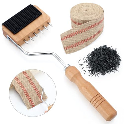 Lanties Upholstery Tool Kit Stretcher 10 Yds Jute Webbing, Red, Gooseneck - color: Red, style: Gooseneck