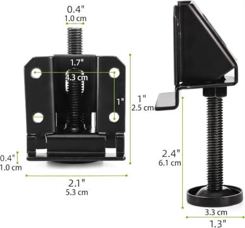 8 Pack Heavy Duty Leveling Feet, Adjustable Furniture Leg Leveler with Screws, Lock Nuts and Wrench for Furniture, Table, Cabinets, Shelves, Workbench