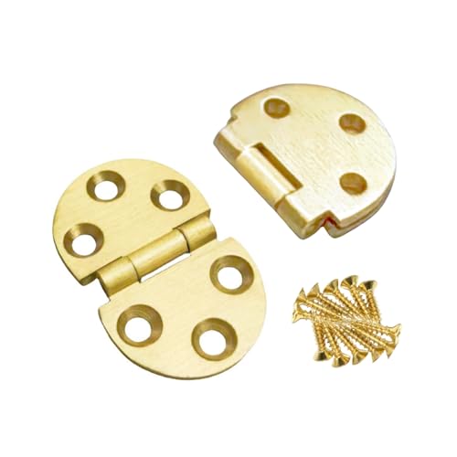 2pcs Solid Brass Hinges, Door Hinge Brass flip Hinges, Folding Tabletop Concealed Hinges, Furniture Hardware with Screws (L:1.85in(47mm)-2Pcs) - size: L:1.85in(47mm)-2Pcs