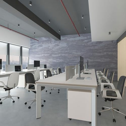 TOTIO Silver Grey Stained Plaster Contact Paper Smoky Gray Peel and Stick Wallpaper 16x354inch Air Guide Slot Design Matte Thick Self-adhesive Waterproof Vinyl Wrap Modern Industrial Style Wall Sticks - color: Light Gray, size: 16" x 354"