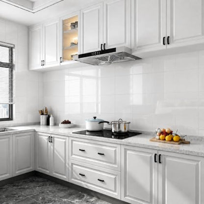 Peel and Stick White Wall Tiles for Backsplash 11.8" x 11.8", 12-Pack - color: Pure White, size: 11.8" x 11.8" x 2.2mm