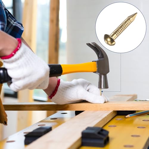 M METERXITY 100-Pack Small Tiny Nails, 2.8mm x 20mm Brass Precision MIni Nails Hardware Round Head for Wooden/DIY Crafts Decorative/Household Accessories/Picture Hanging - size: 2.8mm x 20mm