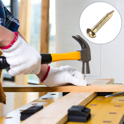 M METERXITY 100-Pack Small Tiny Nails, 2.8mm x 20mm Brass Precision MIni Nails Hardware Round Head for Wooden/DIY Crafts Decorative/Household Accessories/Picture Hanging - size: 2.8mm x 20mm