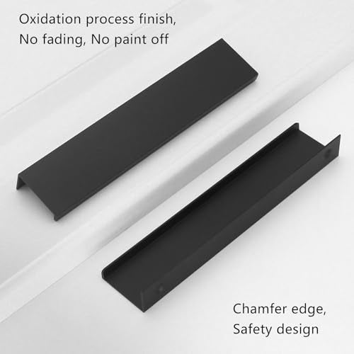 6 Pack Kitchen Cabinet Handles Cabinet Pulls, Finger Edge Pull - color: 6 Pack, size: 5in(128mm) Hole Centers