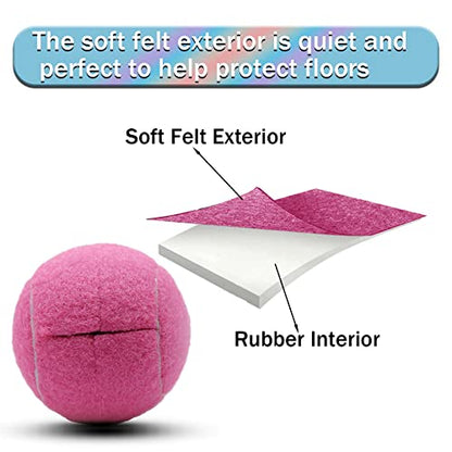 Precut Tennis Balls for Walker and Furniture Legs,4 Pack - color: Pink, size: 4 Pack