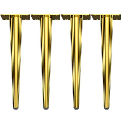 Osring 20 Inch Furniture Table Legs Straight, Gold Metal Coffee Table Feet - size: 20 Inch