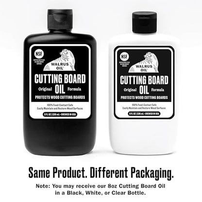 WALRUS OIL - Cutting Board Oil and Wood Butcher Block Oil, 8 oz Bottle, FDA Food-Contact Safe - size: 8 oz (1/2 pint)