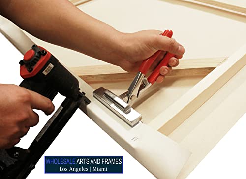 Professional Canvas Stretching Pliers Wide Metal Alloy Artist Tool with Padded Spring Return Handles for Stretcher Bars and Framing Art