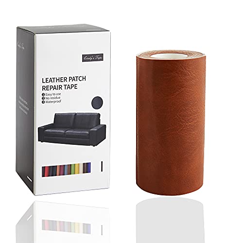 Leather Repair Tape kit Patch Heavy Duty, Retro Brown 4 x 60inch Self Adhesive Patch for Couch,Sofa,Car Seat,Furniture, Drivers Seat,Computer Chair First Aid Vinyl Repair kit - color: Retro Brown, size: 4*60 inch
