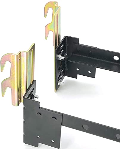 2Pcs #711 Bolt-On to Hook-On Bed Frame Conversion Brackets - color: 2Pcs Bed Frame Hooks
