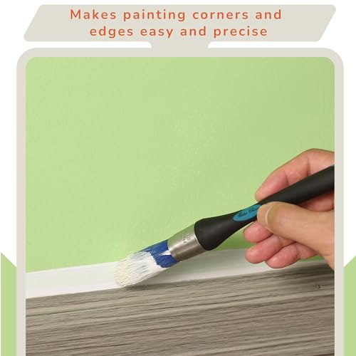 Bates- Trim Brush, 0.75 Inch, Edge Painting Tool, Trim Paint Brushes, Trimmer Edger, Trim Brush - color: Blue-black, size: 0.75 inch, 1 Pack