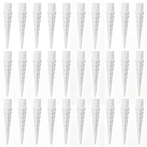 Bokon 30Pcs Stripped Screw Hole Repair Kit, #2-#16 White Wood Screw Anchors - color: White