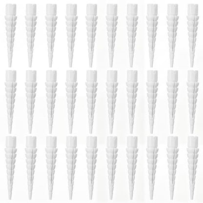 Bokon 30Pcs Stripped Screw Hole Repair Kit, #2-#16 White Wood Screw Anchors - color: White