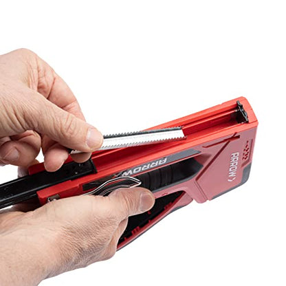 Arrow T501 5-in-1 Manual Staple and Nail Gun, Wire Stapler, and Brad Nailer for Wood, Upholstery, Construction, Insulation, Crafts, Fencing, and Cable, Black/Red - size: (Pack of 1)