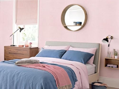 Pink Peel and Stick Wallpaper Grasscloth Paper 15.7in x 393.7in - color: Pink, size: 15.7" x 393.7"