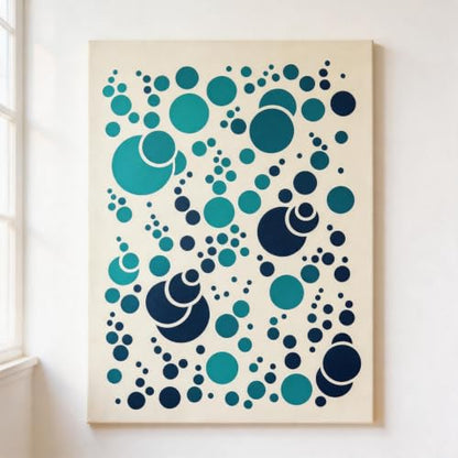TIAMECH A4 Reusable 3D Bubble Circle Stencil for Painting - color: 3D Bubble Circle