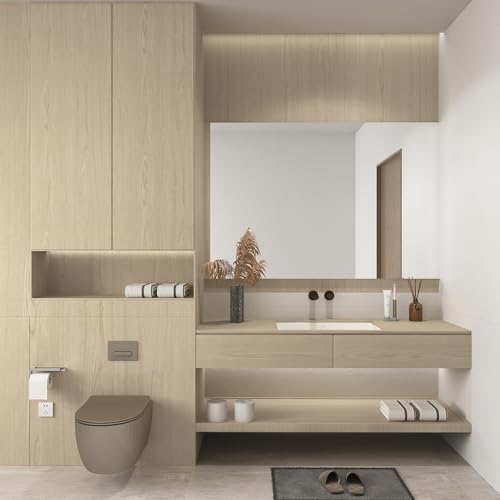 31.5"x78.7"Oak Wallpaper Peel and Stick Contact Paper for Cabinets - color: Beige, size: 31.5" x 78.7"