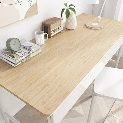VEELIKE Bamboo Wallpaper Peel and Stick Light Wood Contact Paper 24''x354'' - color: Light Brown, size: 24" x 354"
